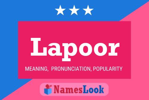 Lapoor Name Poster