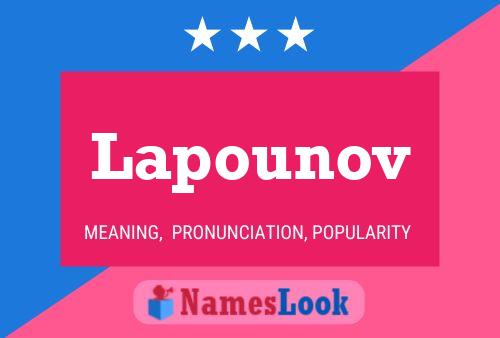 Lapounov Name Poster