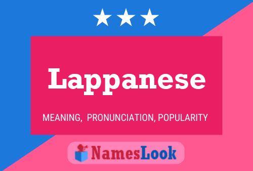 Lappanese Name Poster