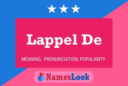 Lappel De Name Poster