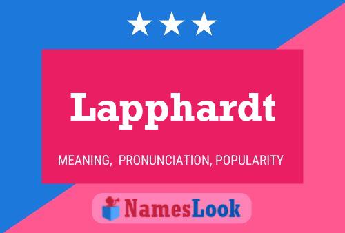 Lapphardt Name Poster