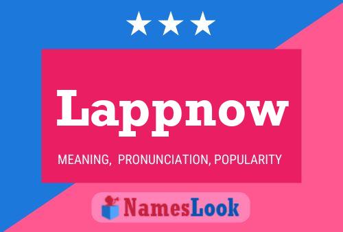 Lappnow Name Poster