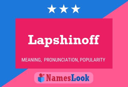 Lapshinoff Name Poster