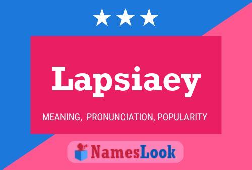 Lapsiaey Name Poster