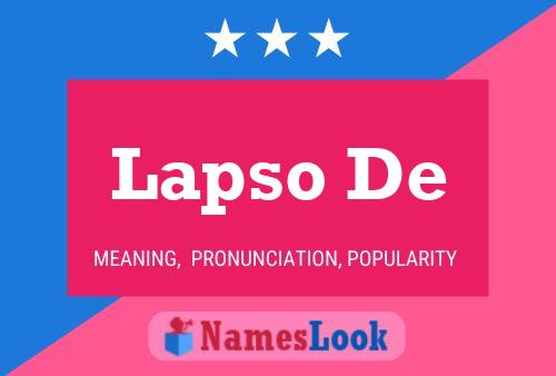 Lapso De Name Poster