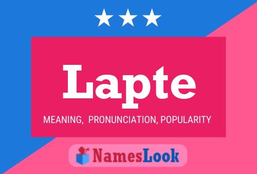 Lapte Name Poster