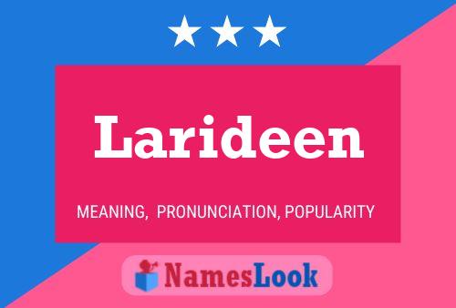 Larideen Name Poster