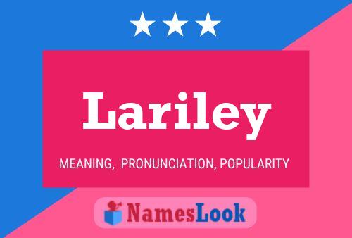 Lariley Name Poster