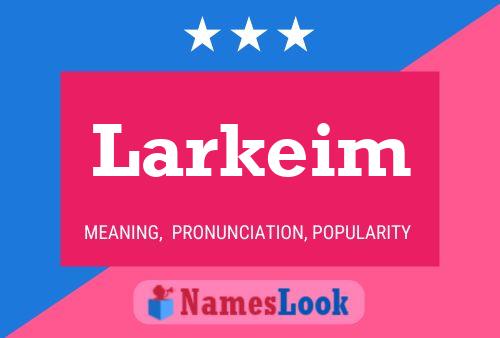 Larkeim Name Poster