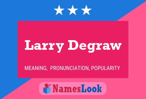 Larry Degraw Name Poster