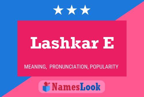 Lashkar E Name Poster