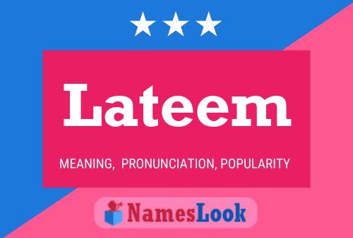 Lateem Name Poster