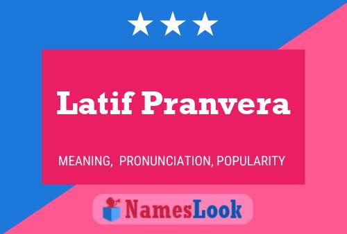 Latif Pranvera Name Poster