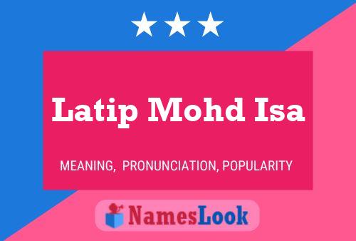 Latip Mohd Isa Name Poster