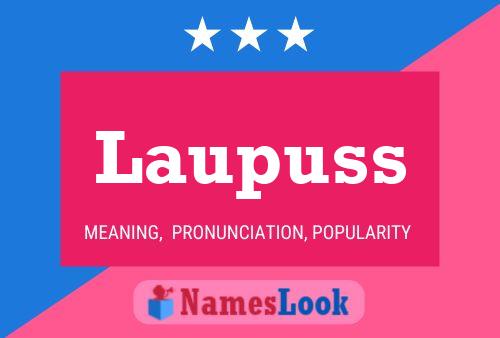 Laupuss Name Poster