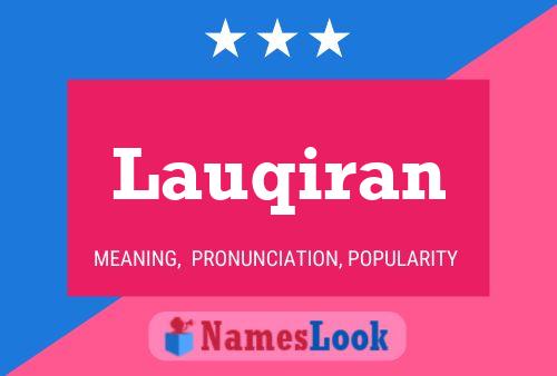 Lauqiran Name Poster