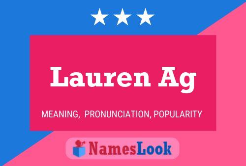 Lauren Ag Name Poster