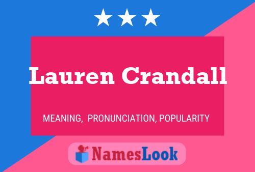 Lauren Crandall Name Poster