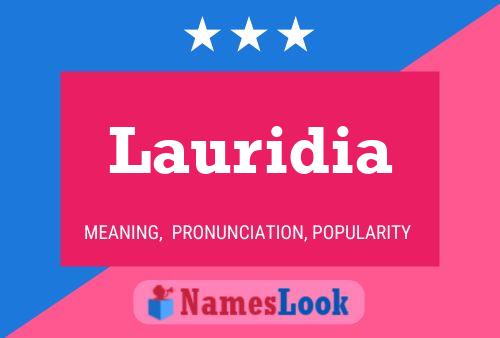 Lauridia Name Poster