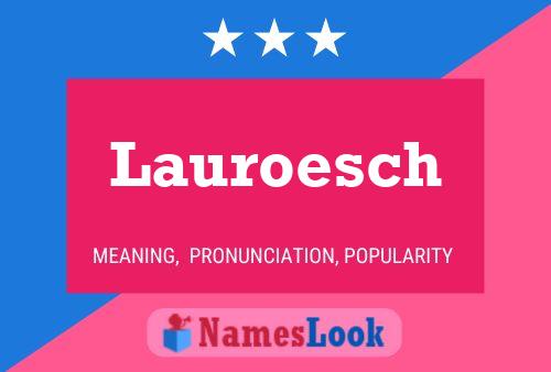 Lauroesch Name Poster