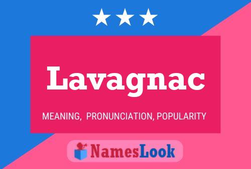 Lavagnac Name Poster