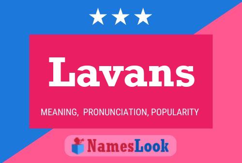 Lavans Name Poster