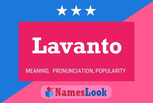 Lavanto Name Poster