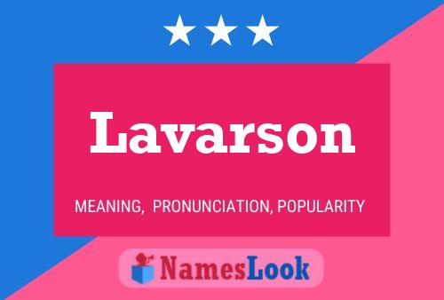 Lavarson Name Poster