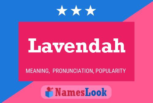 Lavendah Name Poster