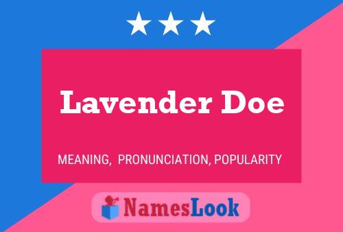 Lavender Doe Name Poster