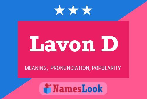 Lavon D Name Poster