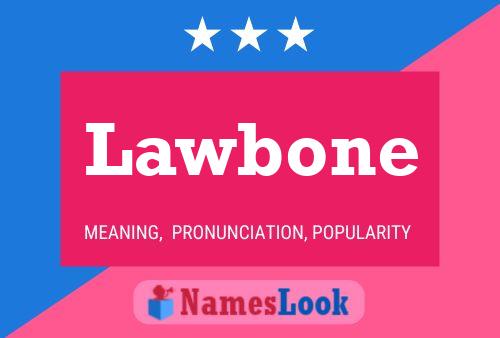 Lawbone Name Poster