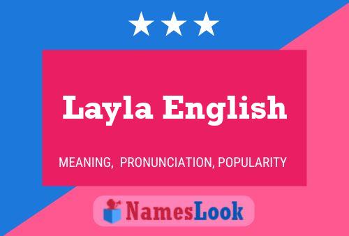 Layla English Name Poster