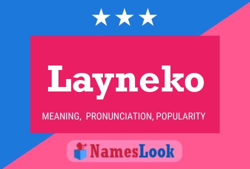 Layneko Name Poster