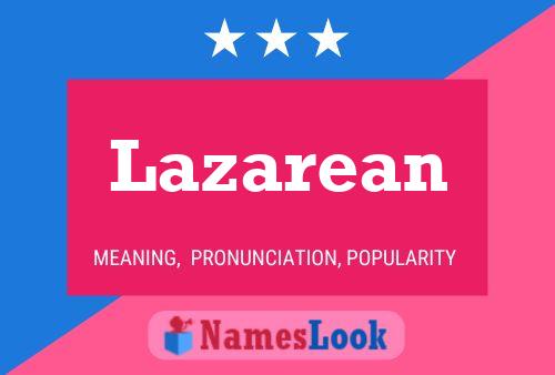 Lazarean Name Poster