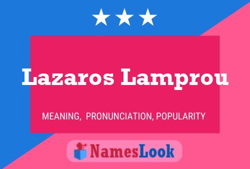 Lazaros Lamprou Name Poster