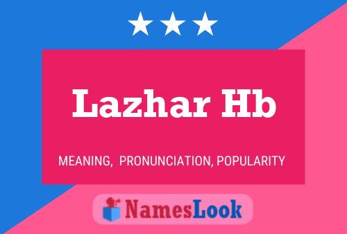 Lazhar Hb Name Poster