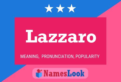 Lazzaro Name Poster