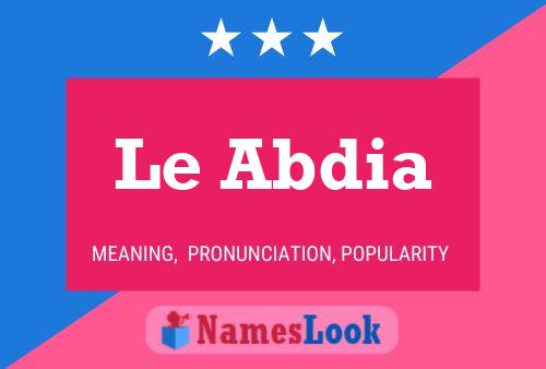 Le Abdia Name Poster