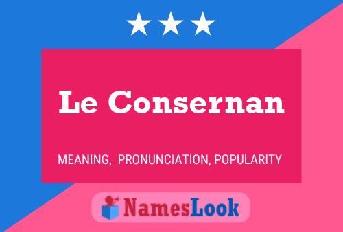 Le Consernan Name Poster