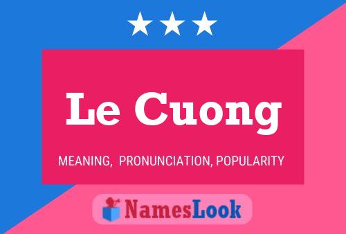 Le Cuong Name Poster