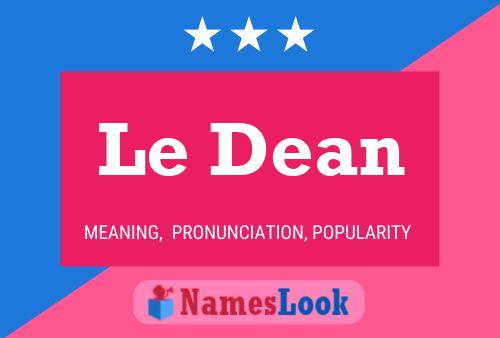 Le Dean Name Poster