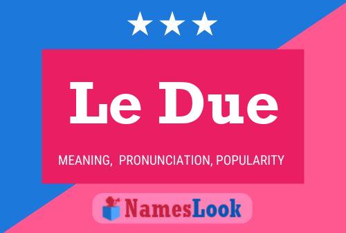 Le Due Name Poster