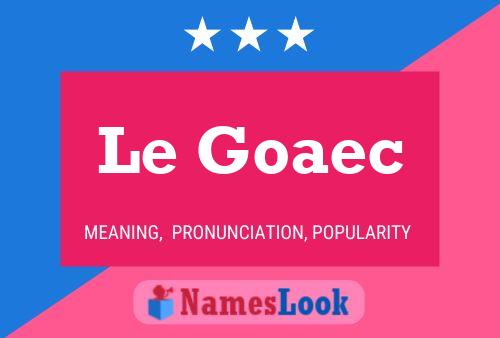 Le Goaec Name Poster