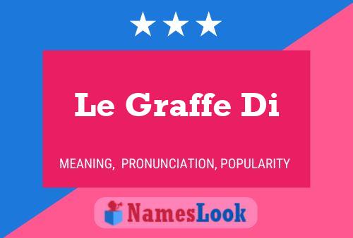 Le Graffe Di Name Poster