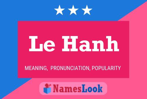 Le Hanh Name Poster