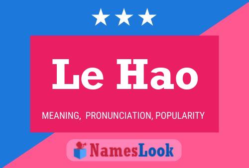 Le Hao Name Poster