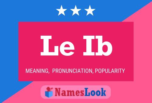 Le Ib Name Poster