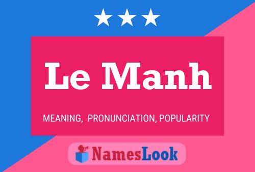 Le Manh Name Poster