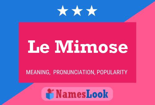 Le Mimose Name Poster